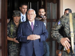 Le président putchiste du Honduras Roberto Micheletti Le président putchiste du Honduras Roberto Micheletti