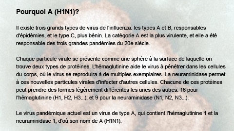 Pourquoi A (H1N1)? Pourquoi A (H1N1)?