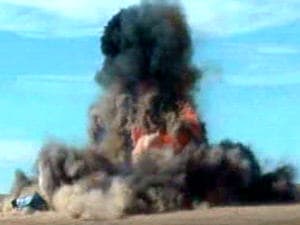 La GRC a recréé l'explosion d'une tonne de nitrate d'ammonium (archives). La GRC a recréé l'explosion d'une tonne de nitrate d'ammonium (archives).
