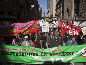 Manifestation contre le budget Manifestation contre le budget