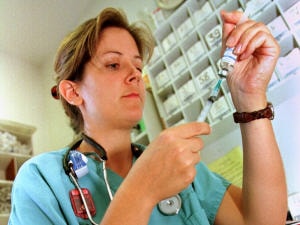 Une infirmière au travail Une infirmière au travail