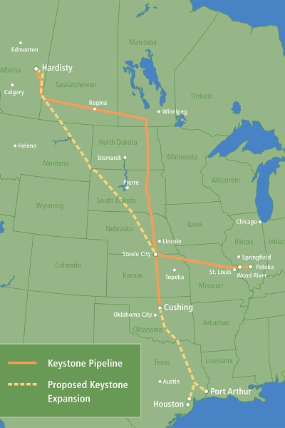 Tracé existant et tracé projeté du pipeline Tracé existant et tracé projeté du pipeline