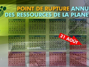 Le point de rupture sera atteint le 21 août Le point de rupture sera atteint le 21 août