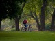Un utilisateur de Bixi dans le Parc Lafontaine Un utilisateur de Bixi dans le Parc Lafontaine