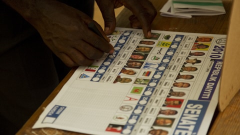 Bulletin de vote aux élections haïtiennes Bulletin de vote aux élections haïtiennes