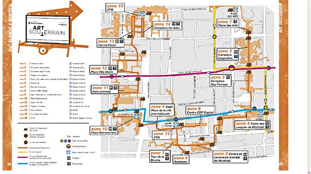 La carte du parcours d'Art souterrain 2011 La carte du parcours d'Art souterrain 2011