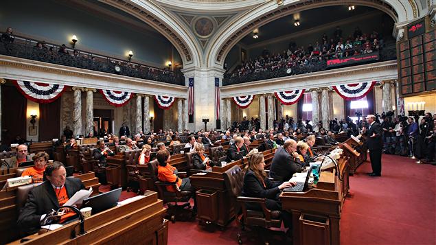 Les représentants du Wisconsin, avant la tenue du vote Les représentants du Wisconsin, avant la tenue du vote