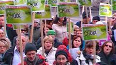 Manifestation de l'Alliance sociale à Québec à l'occasion du dépôt du budget Manifestation de l'Alliance sociale à Québec à l'occasion du dépôt du budget
