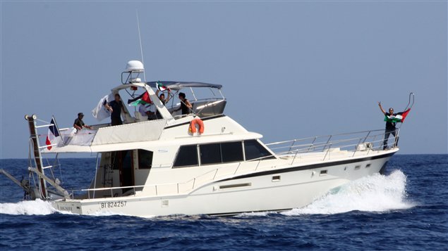 Le bateau français de la flottille pour Gaza. Le bateau français de la flottille pour Gaza.