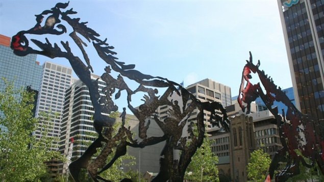 Les scultures de Joe Fafard au centre-ville de Calgary. Les scultures de Joe Fafard au centre-ville de Calgary.