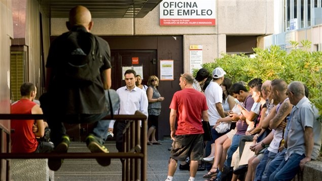 Des chômeurs à Madrid Des chômeurs à Madrid