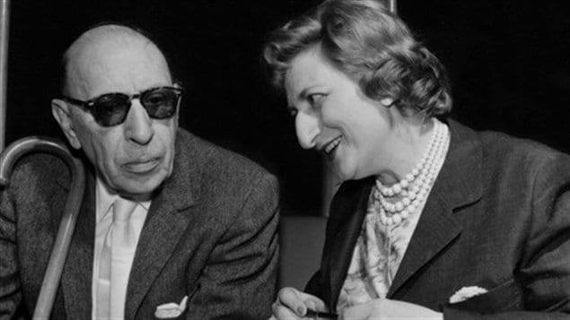 Igor Stravinski et Maryvonne Kendergi.
Igor Stravinski et Maryvonne Kendergi.