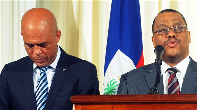 Le président haïtien Michel Martelly et le premier ministre Garry Conille Le président haïtien Michel Martelly et le premier ministre Garry Conille