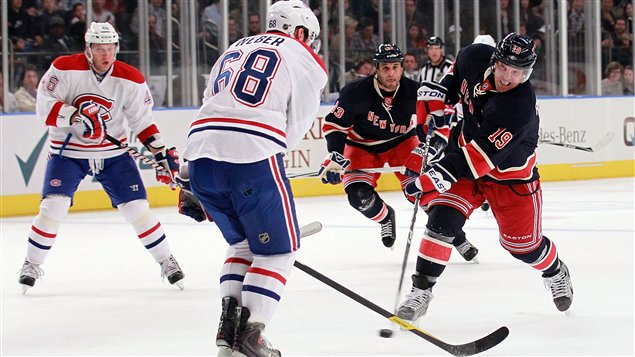 Yannick Weber (68) et Brad Richards Yannick Weber (68) et Brad Richards