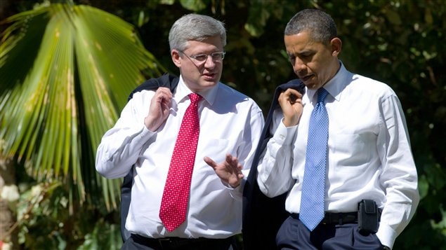 Stephen Harper et Barack Obama Stephen Harper et Barack Obama