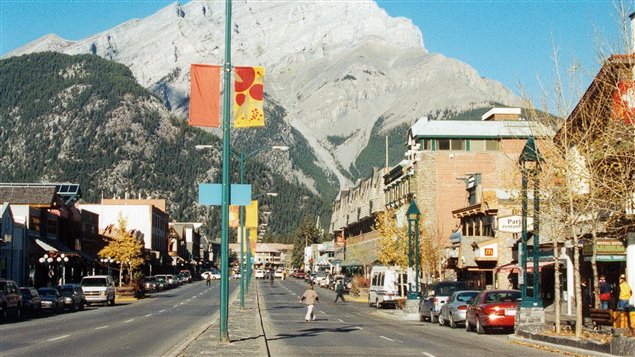 Le centre-ville de Banff, en Alberta (archives) Le centre-ville de Banff, en Alberta (archives)