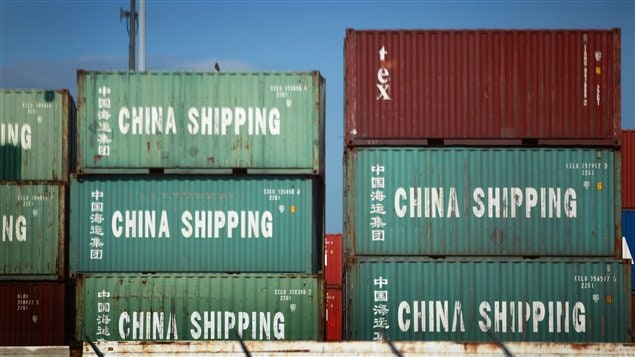 Des conteneurs de la Chine arrivés au port de Miami. Des conteneurs de la Chine arrivés au port de Miami.