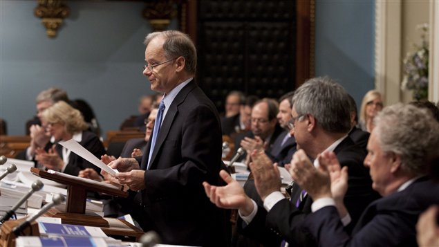Le ministre des Finances du Québec, Raymond Bachand, lors du dépôt du budget provincial 2012-2013 Le ministre des Finances du Québec, Raymond Bachand, lors du dépôt du budget provincial 2012-2013