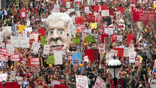 La manifestation du 22 mars à Montréal La manifestation du 22 mars à Montréal
