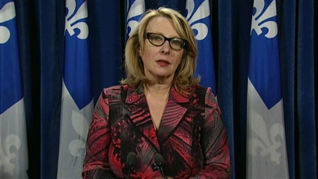 La ministre responsable de la Charte de la langue française au Québec, Christine St-Pierre La ministre responsable de la Charte de la langue française au Québec, Christine St-Pierre