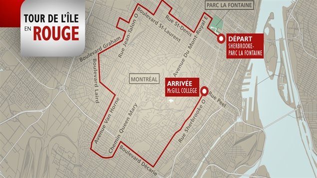 Les étudiants font le tour de l'île de Montréal en vélo et en patin pour manifester à nouveau contre la hausse des droits de scolarité. Les étudiants font le tour de l'île de Montréal en vélo et en patin pour manifester à nouveau contre la hausse des droits de scolarité.