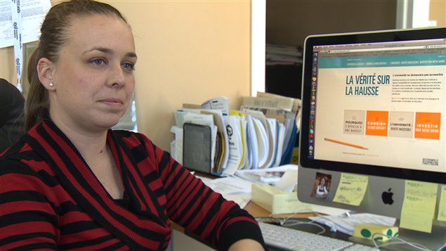 La présidente de la FEUQ, Martine Desjardins. La présidente de la FEUQ, Martine Desjardins.