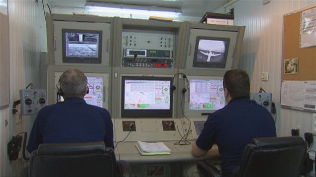 Le poste de pilotage du Centre d'excellence des drones, à Alma Le poste de pilotage du Centre d'excellence des drones, à Alma