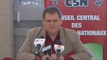 Le président du Conseil central de la CSN du Saguenay-Lac-Saint-Jean, Engelbert Cottenoir Le président du Conseil central de la CSN du Saguenay-Lac-Saint-Jean, Engelbert Cottenoir
