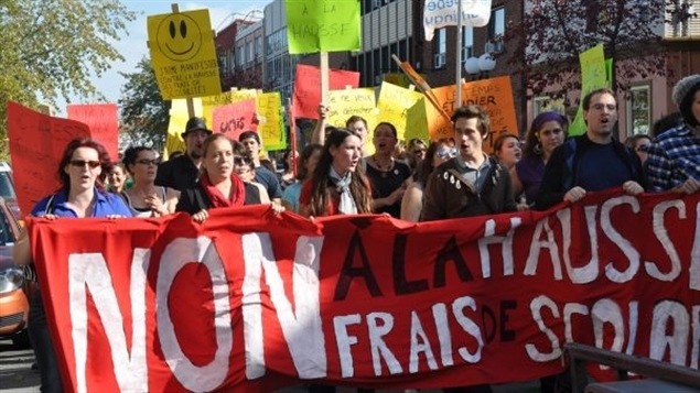 Manif des étudiants contre la hasse Manif des étudiants contre la hasse