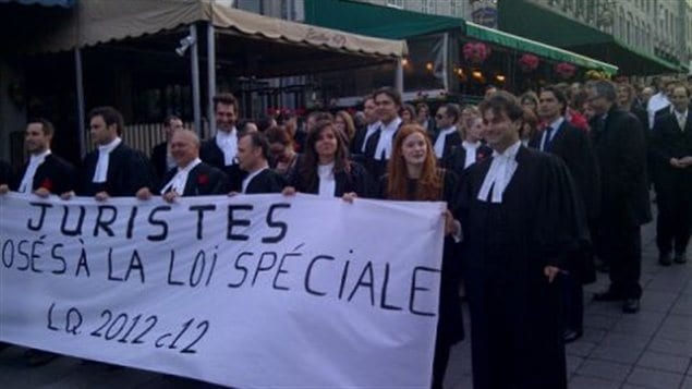 Manifestation de juristes contre la loi 78 Manifestation de juristes contre la loi 78