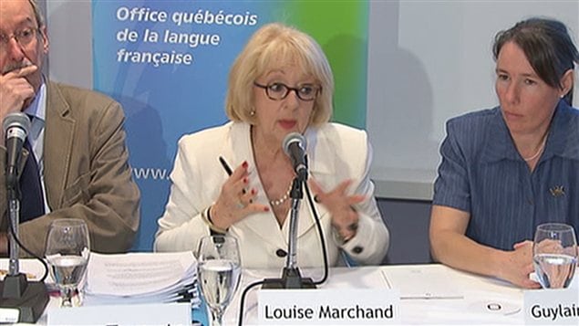 La présidente de l'OQLF Louise Marchand La présidente de l'OQLF Louise Marchand