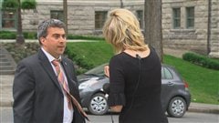 L'attaché de presse du maire Labeaume, Paul-Christian Nolin, réagit aux événements survenus mardi après-midi. L'attaché de presse du maire Labeaume, Paul-Christian Nolin, réagit aux événements survenus mardi après-midi.