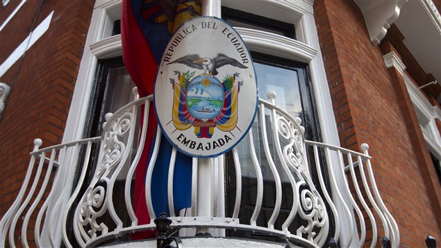 L'ambassade d'Équateur à Londres où s'est réfugié Julian Assange L'ambassade d'Équateur à Londres où s'est réfugié Julian Assange
