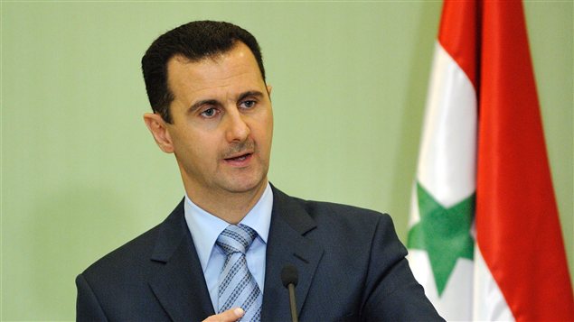 Le président syrien Bachar Al-Assad lors d'une conférence de presse en janvier 2009. Le président syrien Bachar Al-Assad lors d'une conférence de presse en janvier 2009.