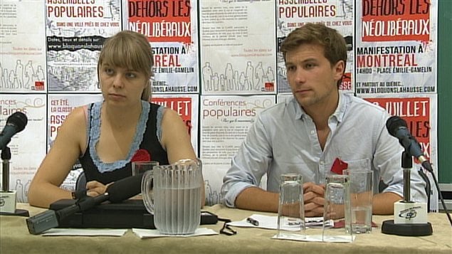 Les porte-parole de la CLASSE, Jeanne Reynolds et Gabriel Nadeau-Dubois Les porte-parole de la CLASSE, Jeanne Reynolds et Gabriel Nadeau-Dubois