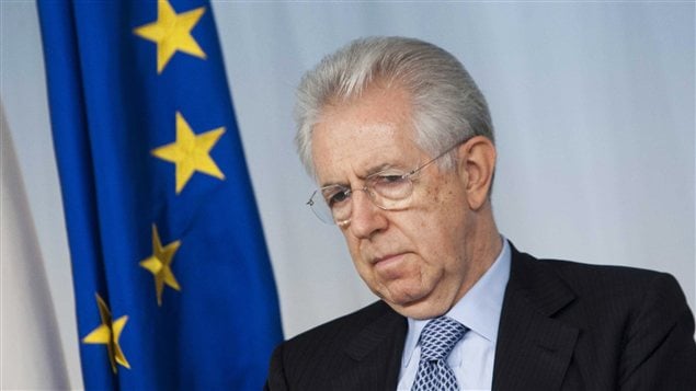 Le premier ministre italien, Mario Monti Le premier ministre italien, Mario Monti