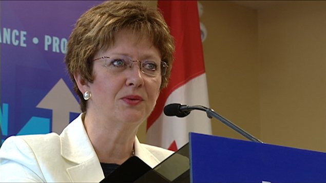 La ministre des Ressources humaines, Diane Finley La ministre des Ressources humaines, Diane Finley