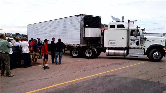 Le camion qui transportait du homard du Maine est reparti sans avoir déchargé sa cargaison, jeudi après-midi. Le camion qui transportait du homard du Maine est reparti sans avoir déchargé sa cargaison, jeudi après-midi.