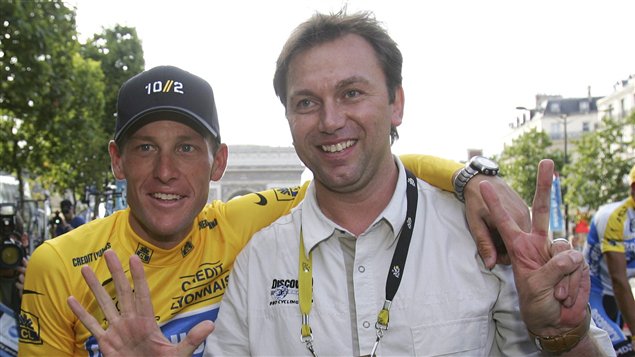 Lance Armstrong et Johan Bruyneel Lance Armstrong et Johan Bruyneel