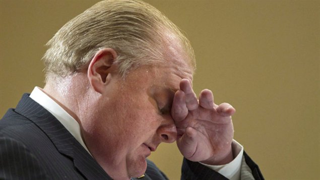 Le maire de Toronto, Rob Ford Le maire de Toronto, Rob Ford