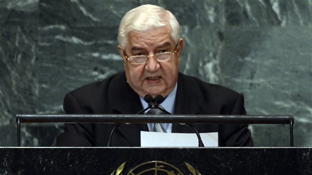 Le ministre syrien des Affaires étrangères, Walid Mouallem, lors de son allocution devant l'ONU Le ministre syrien des Affaires étrangères, Walid Mouallem, lors de son allocution devant l'ONU