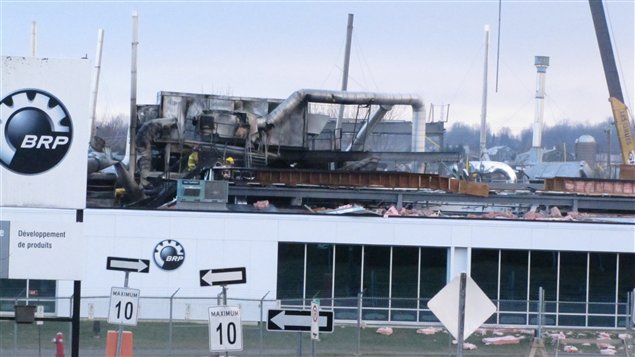 Explosion dans une usine de BRP à Valcourt Explosion dans une usine de BRP à Valcourt