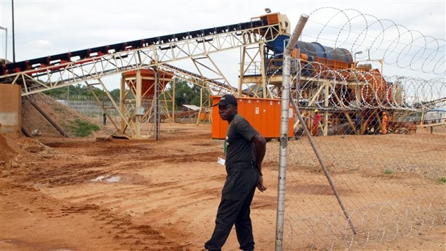 Un garde de sécurité protège un champ de diamants de Marange, dans l'est du Zimbabwe, en décembre 2011. Un garde de sécurité protège un champ de diamants de Marange, dans l'est du Zimbabwe, en décembre 2011.