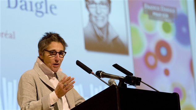 France Daigle lors de la remise du Prix littéraire du gouverneur général France Daigle lors de la remise du Prix littéraire du gouverneur général