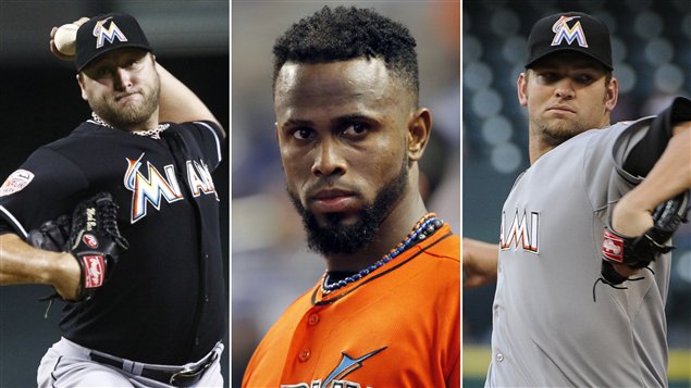 Les Marlins auraient échangé le lanceur Mark Buehrle, l'arrêt-court Jose Reyes et le lanceur Josh Johnson aux Blue Jays de Toronto. Les Marlins auraient échangé le lanceur Mark Buehrle, l'arrêt-court Jose Reyes et le lanceur Josh Johnson aux Blue Jays de Toronto.