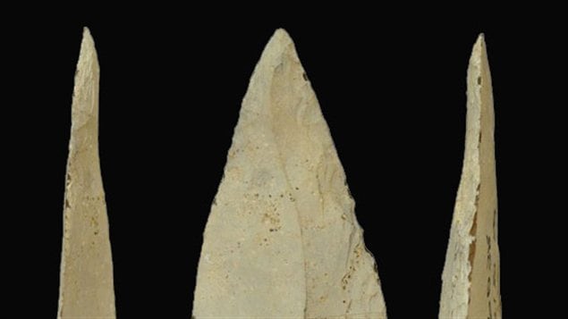 Les pointes de lance en pierre découvertes en Afrique du Sud Les pointes de lance en pierre découvertes en Afrique du Sud