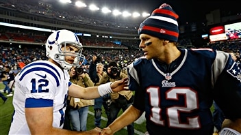 Andrew Luck et Tom Brady Andrew Luck et Tom Brady