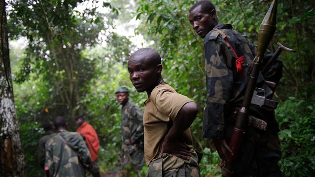 Des rebelles du M23 dans la jungle du Nord-Kivu, en République démocratique du Congo (juillet 2012) Des rebelles du M23 dans la jungle du Nord-Kivu, en République démocratique du Congo (juillet 2012)