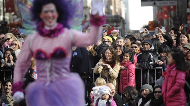 Une image de la parade de l'Action de grâces américaine Une image de la parade de l'Action de grâces américaine