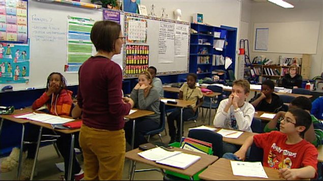 Une enseignante de classe en Alberta Une enseignante de classe en Alberta